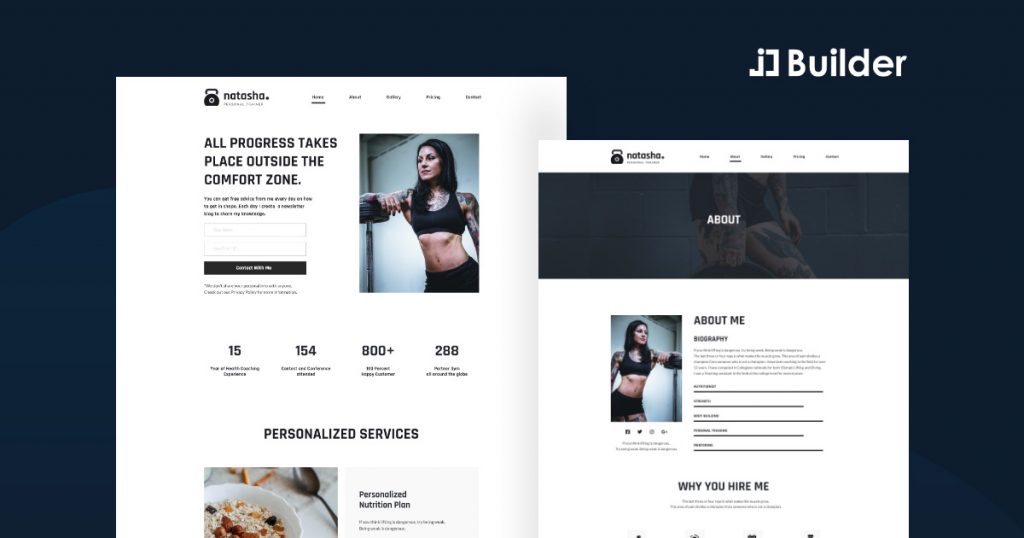 Introducing Free Fitness Trainer Website Template Kit For Mighty Addons Pro