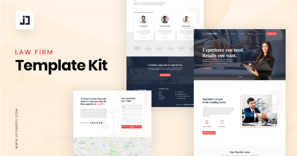 Free Law Firm Joomla Template Kit in JD Builder Pro
