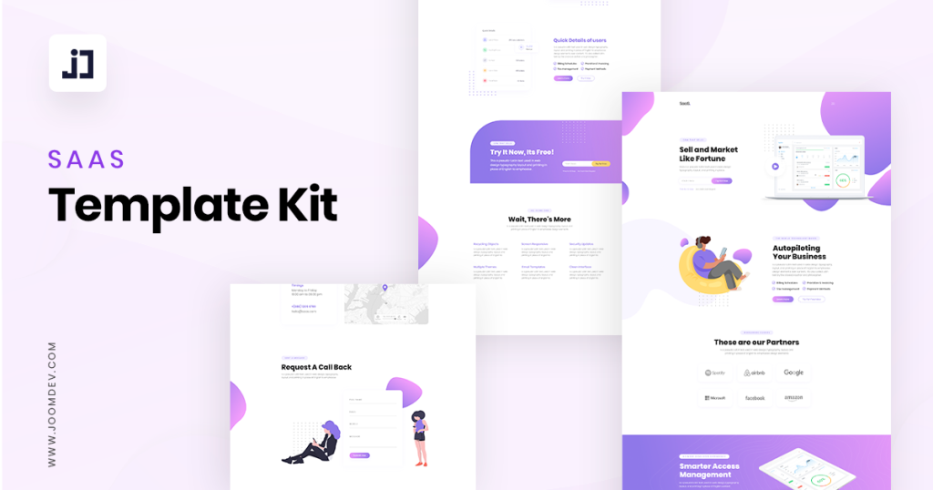 Saas Joomla Template - Free Template Kit for JD Builder Pro