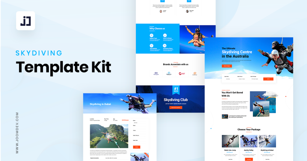 FREE SkyDiving Joomla Template